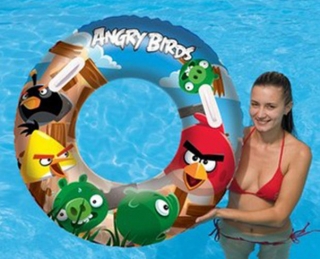 Kruh Bestway Angry Birds - nafukovací, velký, průměr 91 cm