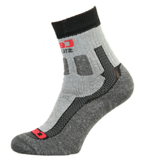AKCE 3+1 Ponožky CEZA šedo-červené, vel. 36-38